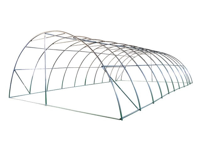 6x10 m Greenhouse Polytunnel 60 sqm, galvanized pipe