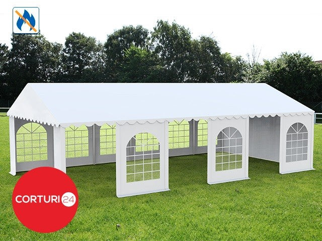 6x12 m Event Tent PROFESSIONAL XXL, white fireproof PVC