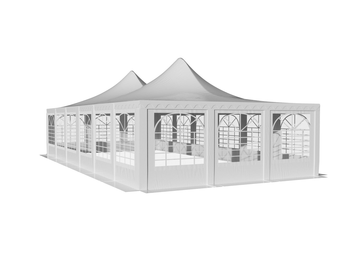 6x12 m Pagode ECONOMY PVC 500, weiß