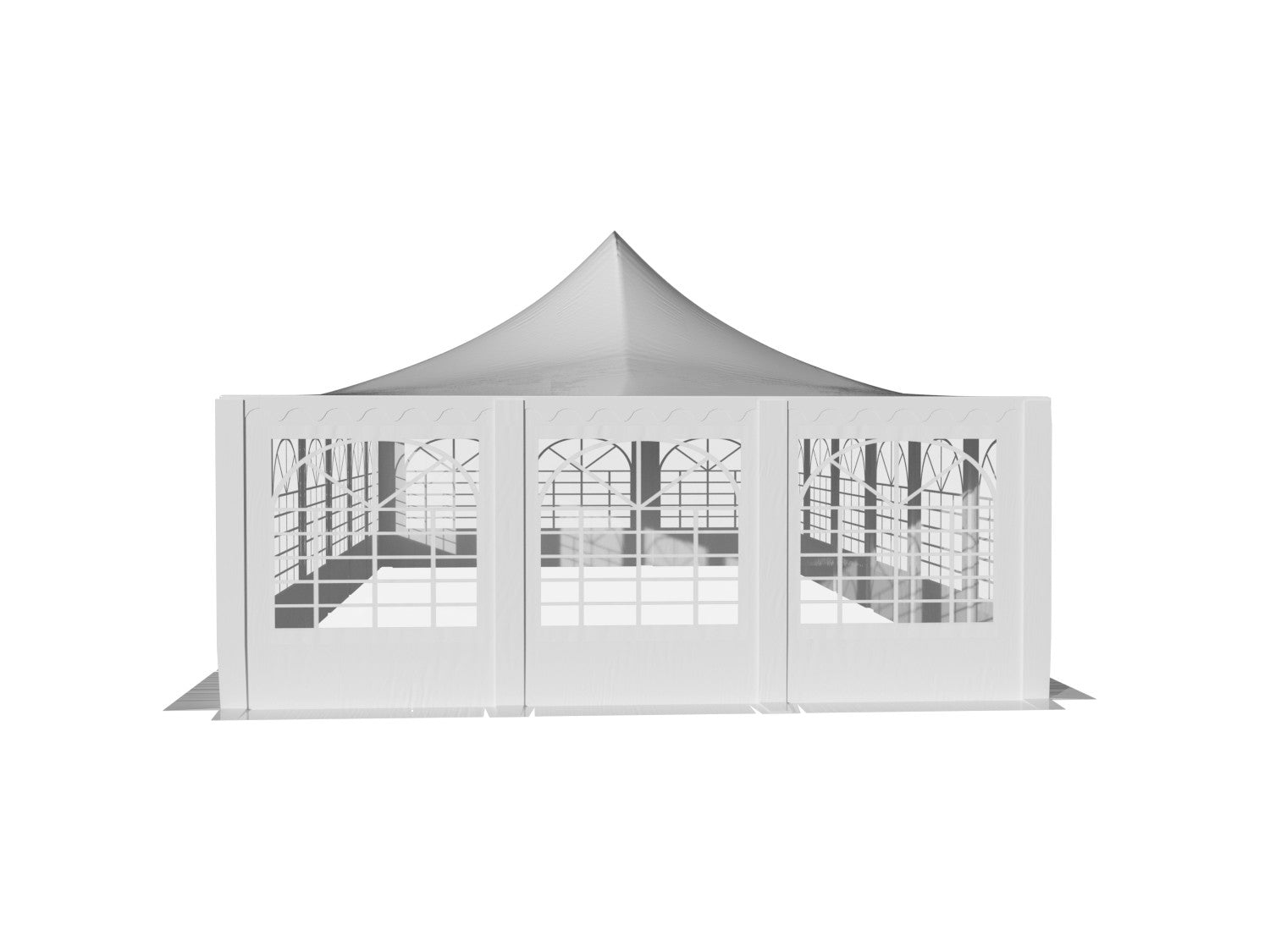 6x12 m Pagoda ECONOMY PVC 500, white