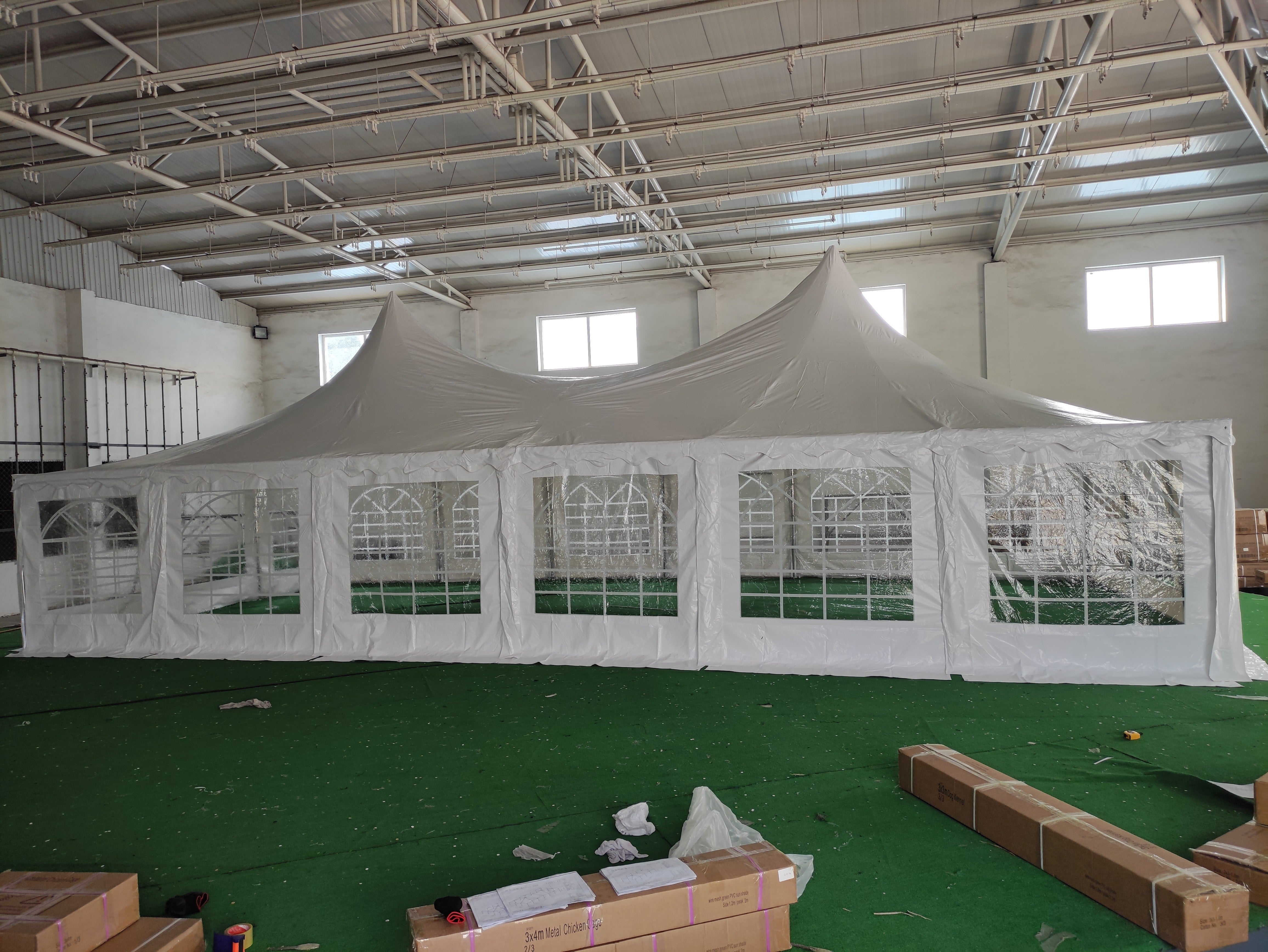 6x12 m Pagode ECONOMY PVC 500, weiß