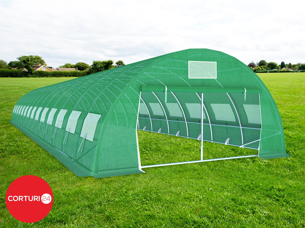 6x14 m Greenhouse Polytunnel 84 sqm, galvanized pipe | Solarii | Solarii | Corturi24