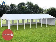 6x16 m Eventzelt PROFESSIONAL XXL, weißes feuerfestes PVC 