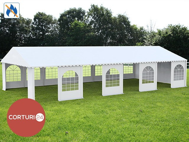 6x16 m Event Tent PROFESSIONAL XXL, white fireproof PVC