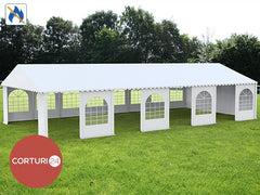 6x16 m Eventzelt PROFESSIONAL XXL, weißes feuerfestes PVC 