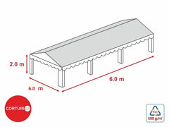 6x6 m-Roof tarpaulin 500 gr/m2 - 2m side height | Prelate acoperis | Prelate acoperis, Produse | Corturi24