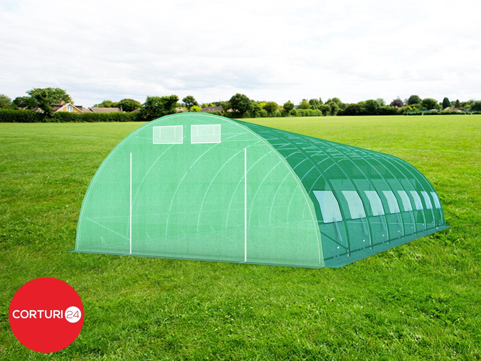 6x8 m Greenhouse Polytunnel 48 sqm, galvanized pipe