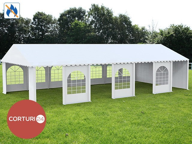 7x14 m Event Tent PROFESSIONAL XXL, white fireproof PVC