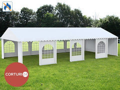 7x14 m Eventzelt PROFESSIONAL XXL, weißes feuerfestes PVC