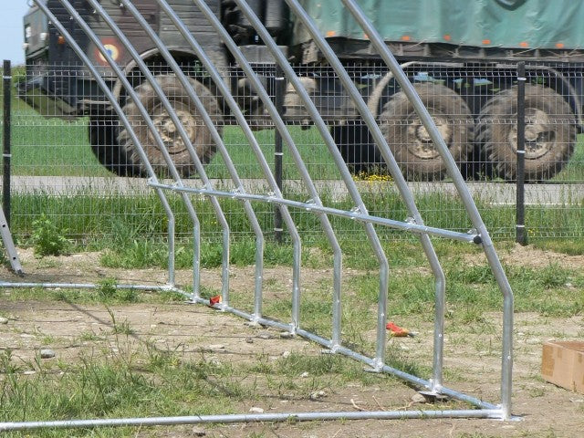 8x10 m Greenhouse Polytunnel 80 sqm, galvanized pipe