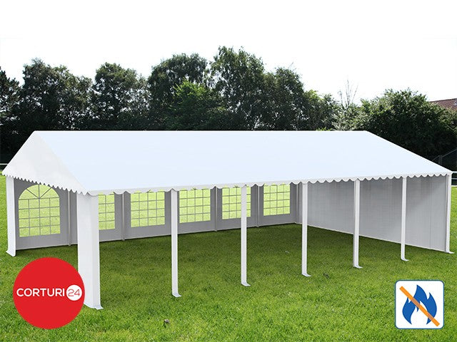 8x12 m Event Tent PROFESSIONAL XXL, white fireproof PVC