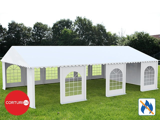 8x12 m Event Tent PROFESSIONAL XXL, white fireproof PVC