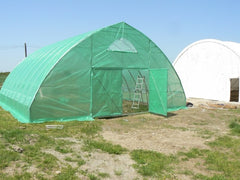 8x14 m Greenhouse Polytunnel 112 sqm, galvanized pipe