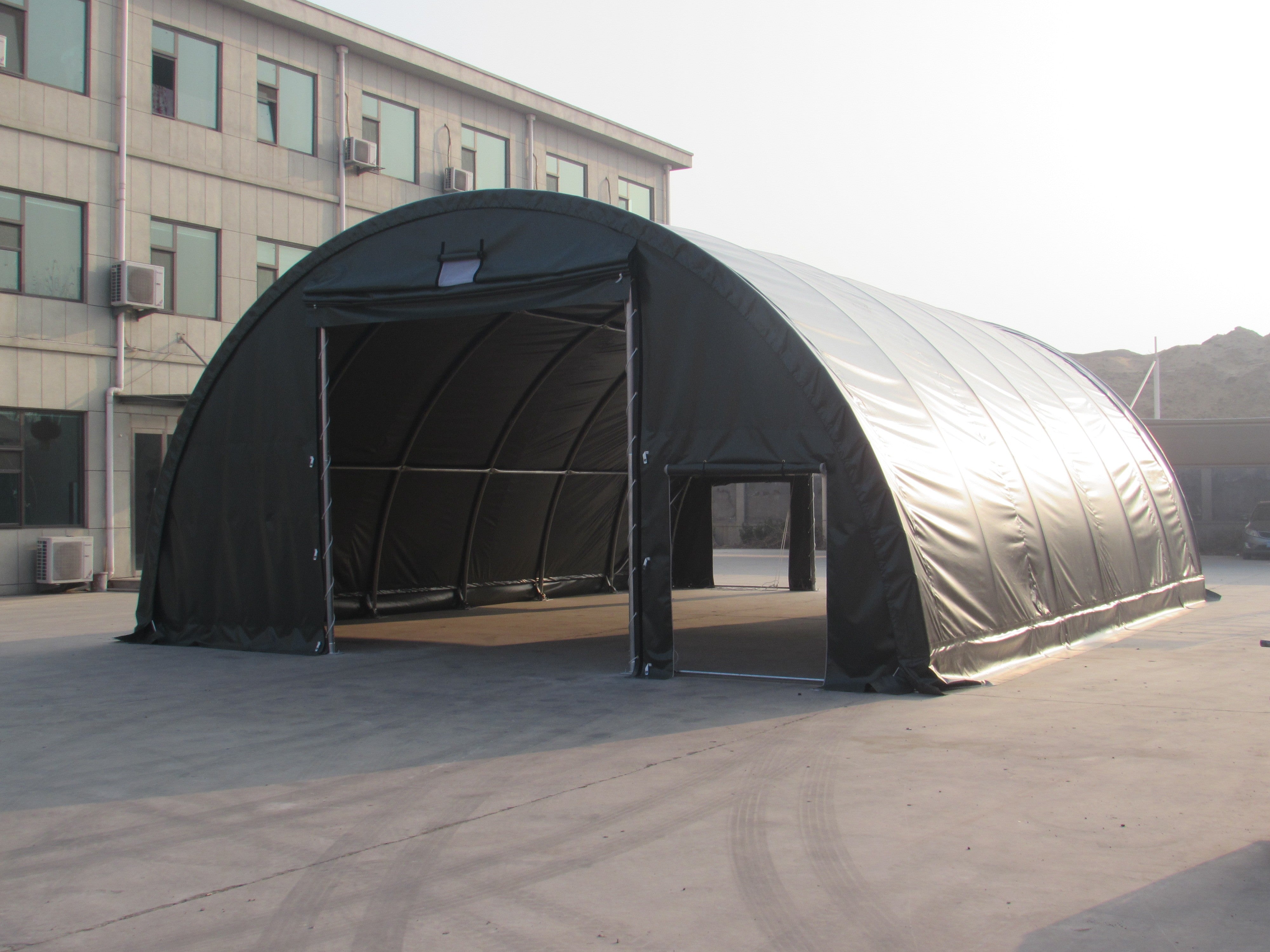 9x12 m Semi-round Hall - 110m2 - gray