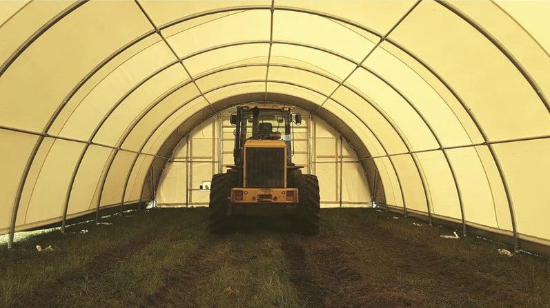 9x12 m Semi-round Hall - 110m2 - green