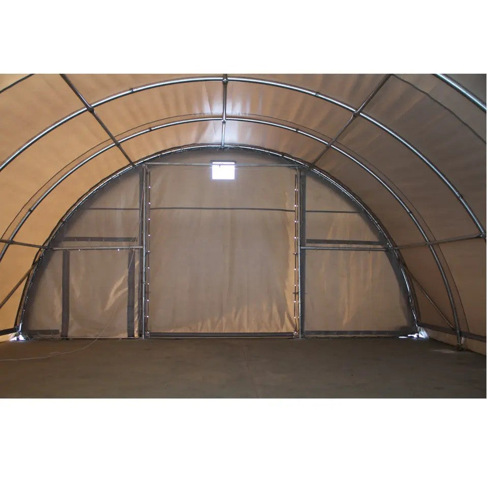 9x12 m Halbrunde Halle - 110m2 - grün 