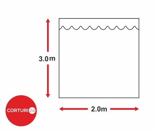 Side tarpaulin without window, 2x3 m, fireproof PVC | Prelate laterale fara fereastra | Prelate laterale fara fereastra | Corturi24