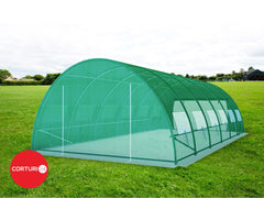 3x7 m Greenhouse Polytunnel 21 sqm, galvanized pipe