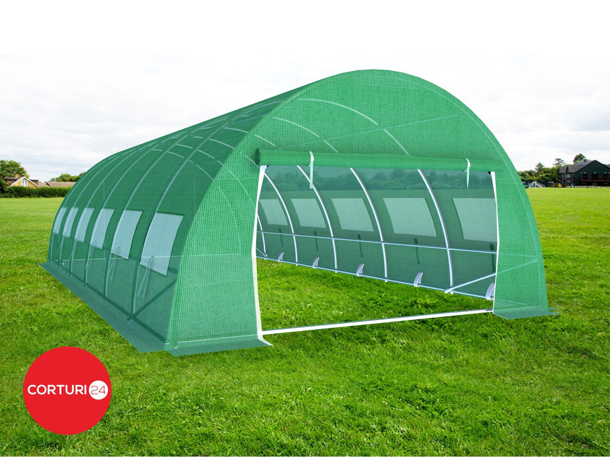 3x7 m Greenhouse Polytunnel 21 sqm, galvanized pipe | Solarii | Solarii | Corturi24