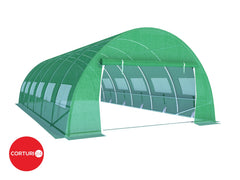 3x7 m Greenhouse Polytunnel 21 sqm, galvanized pipe