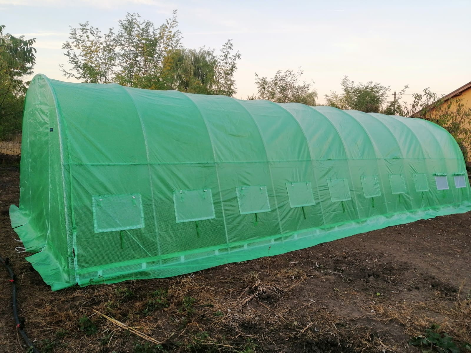 4x10 m Greenhouse Polytunnel 40 sqm, galvanized pipe